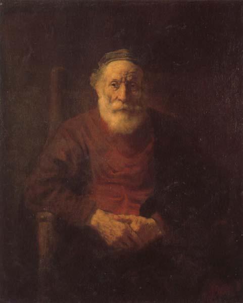 REMBRANDT Harmenszoon van Rijn An Old Man in Red Sweden oil painting art